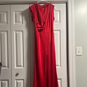 Sleeveless Red jumpsuit